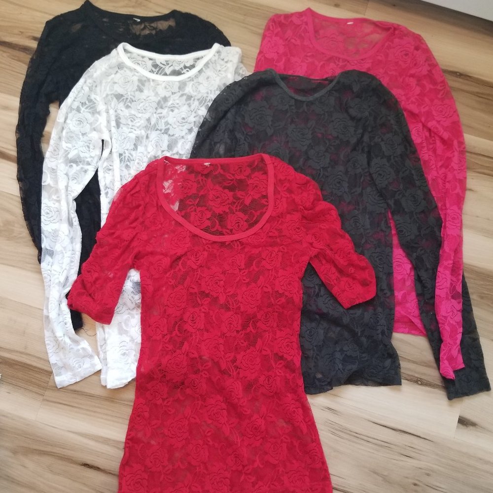 NWOT Flower Lace shirt bundle